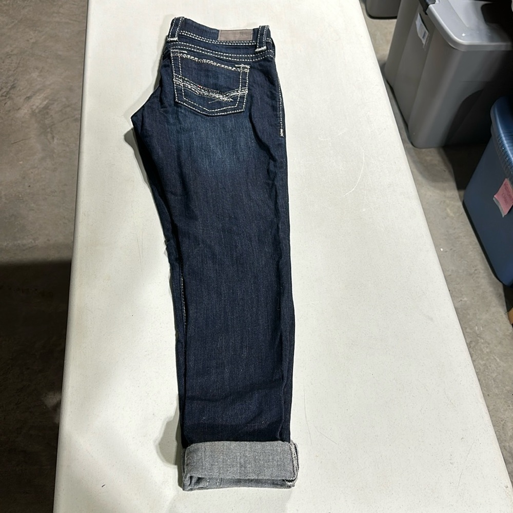 BKE Denim: Stella 29L Dark Denim capris
